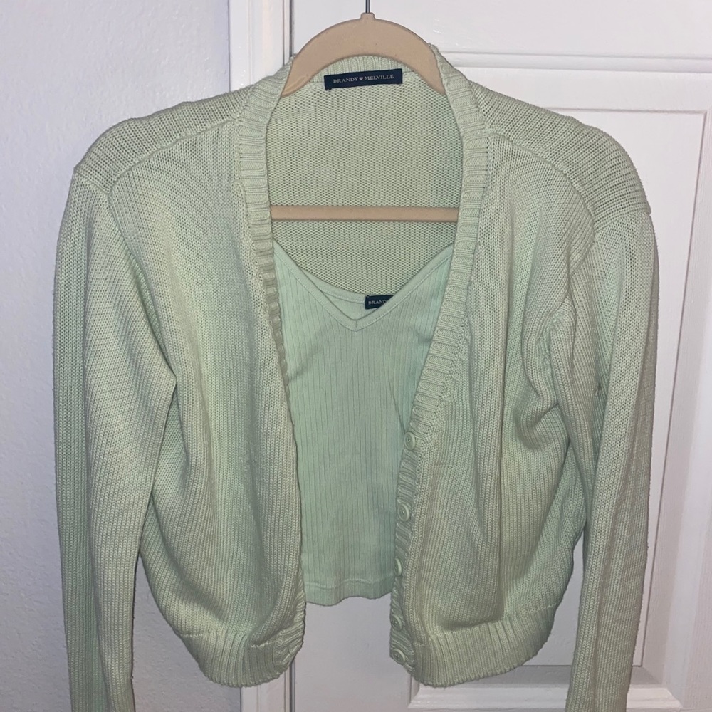 brandy melville billie sweater & lorene tank set